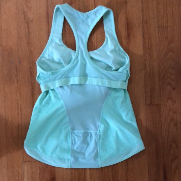 Lululemon Raceback Mint Green Build in Bra Tank - Picture 9 of 12